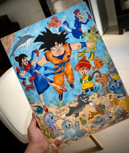 Quadro de desenho animado