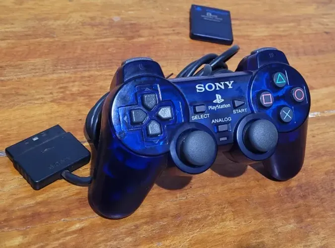 Controle Playstation 2 Edição Midnight Blue + Memory Card (Usado)