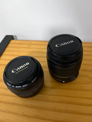 Kit Lente 50mm 1.4 e Lente 18-55mm Canon (não vendido separadamente)