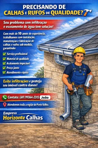Horizonte Calhas - Serviços de calhas, rufos e obras em geral!