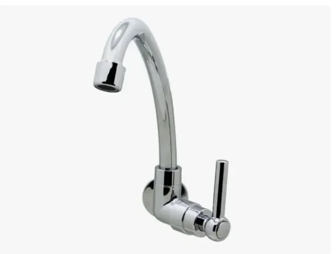 Torneira Pia Cozinha Metal ¼ Volta Cromado Parede Luxo Cromado modelo 8017