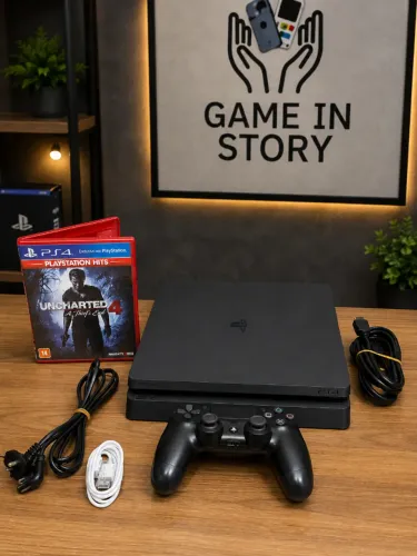 ps4 slim / 1 tera / desbloqueado/ completo + garantia ACEITO CARTAO