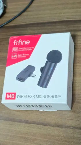Microfone de Lapela Sem Fio Fifine M6 USB-C - Seminovo