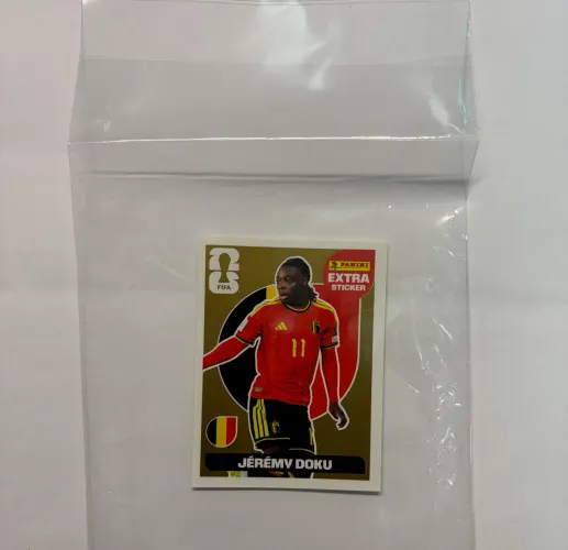 FIGURINHA EXTRA STICKER JÉRÉMY DOKU GOLD - PANINI WORLD CUP 2026