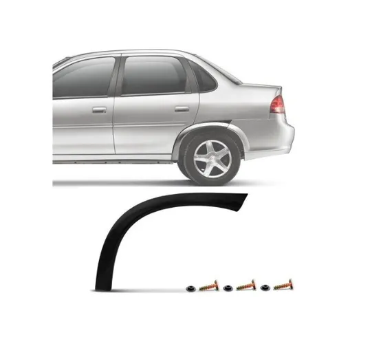 Moldura Paralama acabamento alargador Friso Traseiro Corsa Sedan Classic 2011/2012/2013