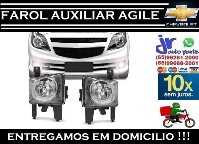 Par Farol de Milha Agile 09 a 13 Auxiliar Neblina
