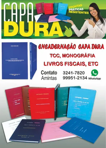 Encadernação Capa Dura Tcc e Monografia Livros Fiscais