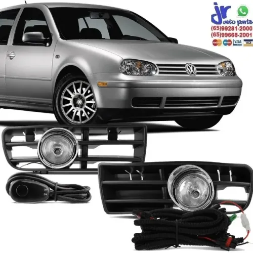 Kit Farol de Milha Golf 99 a 06 Sapão Neblina Auxiliar