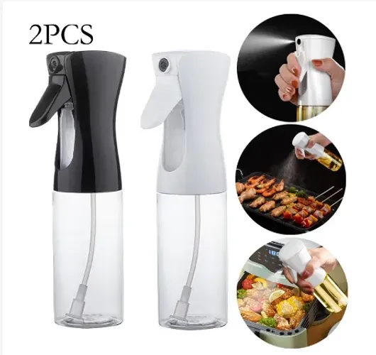 Kit 2 Pulverizador De Óleo Spray Cozinha Saudável Garrafa de Vidro Para Vinagre e Azeite