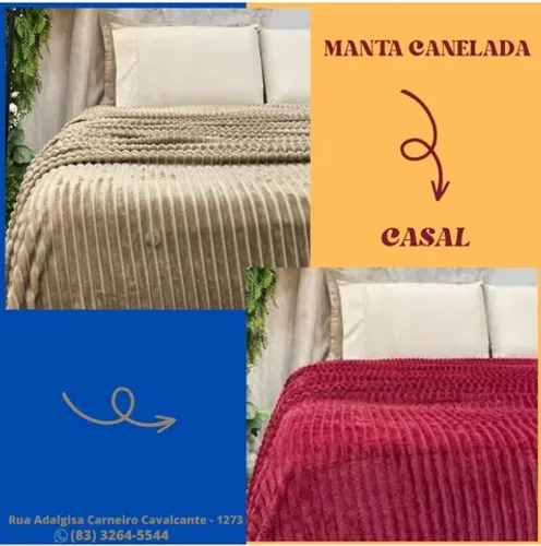 Manta canelada casal 