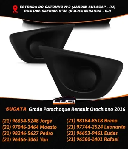 Grade para-choque Renault Oroch ano 2016