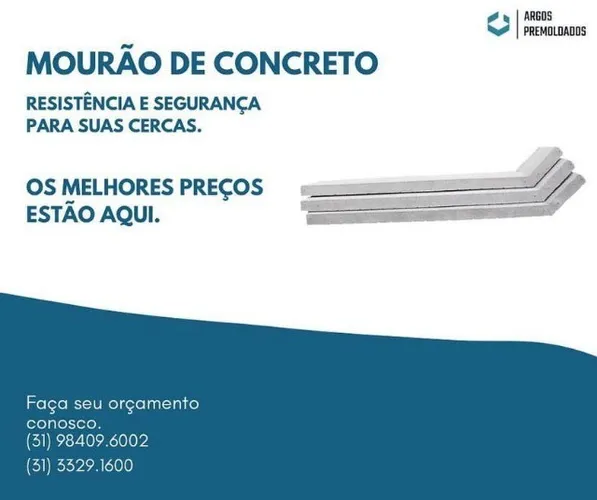 Mourão de concreto para cerca