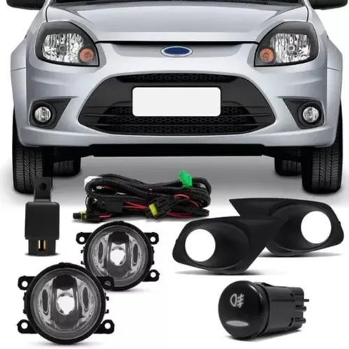 Kit Farol de Milha Ford Ka 2012 à 2014 Botão Original - ShockLight - 101410
