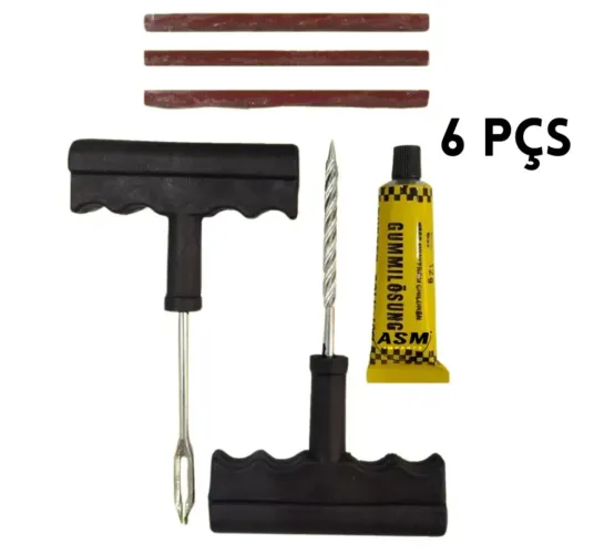 Kit Reparo De Pneu Remendo para Carro E Moto