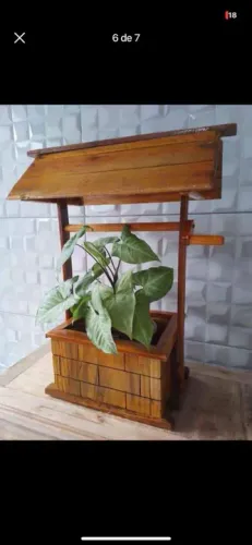 Jardim Vertical - Vaso de Madeira para Plantas