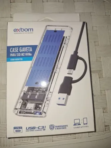 Case Transparente para HD Ssd M2 NVMe