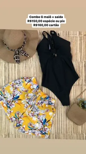 Maiô e saída de praia 