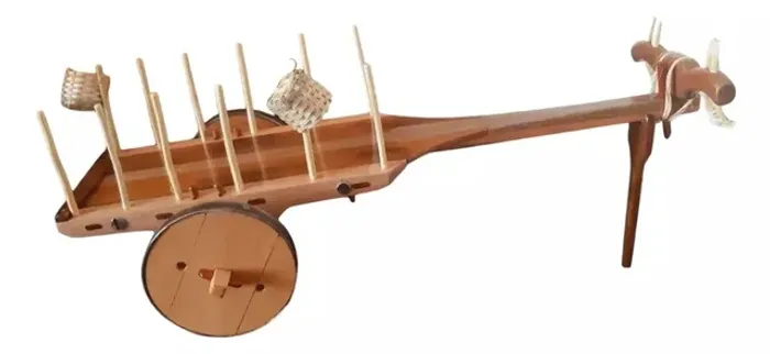 Carro De Boi De Madeira Miniatura Perfeita Roça Fazenda