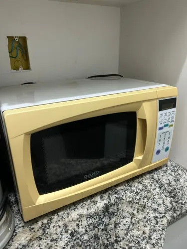 micro-ondas funcionando