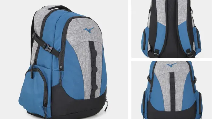 Mochila Mizuno Kobe New - 22 Litros - Azul/Cinza Mescla - Nova