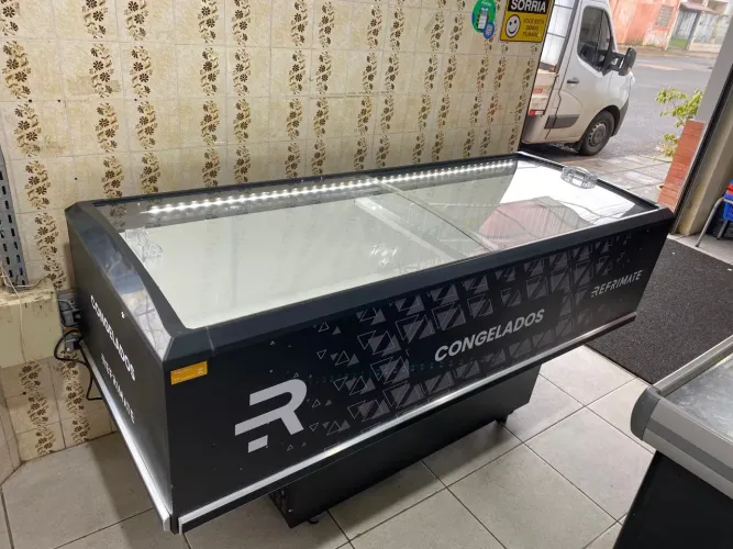 Balcão horizontal expositor ilha 2M Refrimate pronta entrega - Marcos
