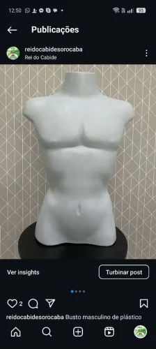 Busto de plástico masculino 