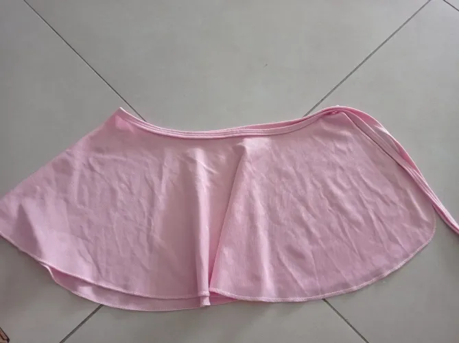 Saia ballet rosa bebê