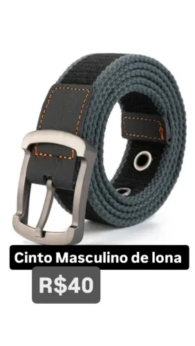 Cinto masculino de lona 