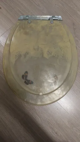 Tampo de vaso sanitário vintage com detalhes