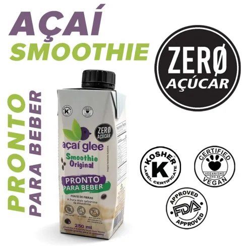 Açaí Glee Smoothie Original ZERO AÇÚCAR (24x250ml)