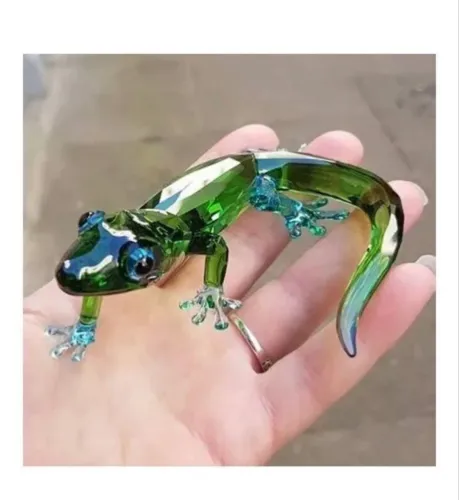 Swarovski Gecko Lizard Nature Inspired Bright Green Crystal Figurine 5275511