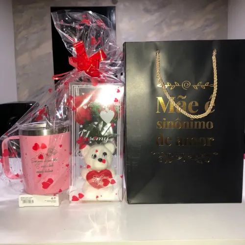 Presente para Mãe - Caneca e Ursinho