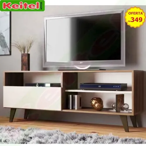 Rack p/ Tv Detroit Nogueira / Off White