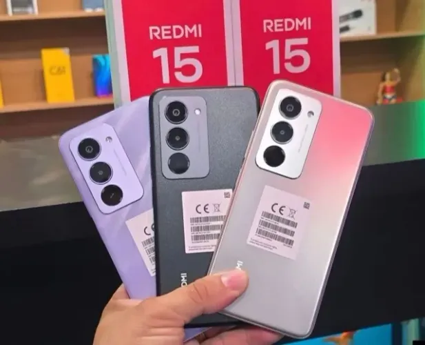 Smartphone Xiaomi Redmi 15 256GB 8GB RAM Dual SIM Tela 6.9 - Preto Roxo Prata Entregamos