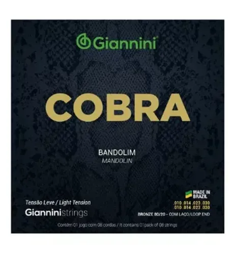 Encordoamento Bandolim Giannini Cobra Bronze 