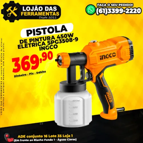 Pistola de Pintura 450w Spg3508-9 Ingco