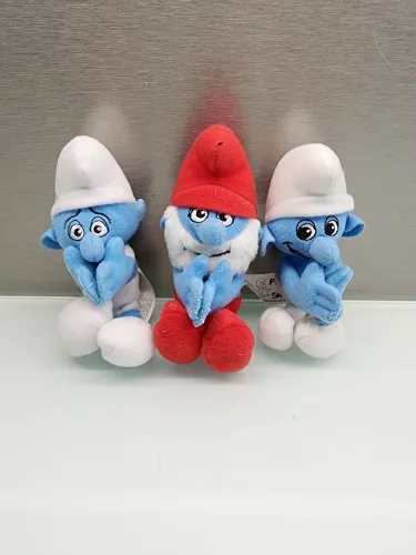 Kit 3 Pelúcias Smurfs Colecionáveis novas Mc Donals de 2011