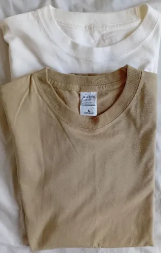 02 Camisetas 100% Algodão alta densidade - 280g, Tamanho P (A:61cm x L:50cm)
