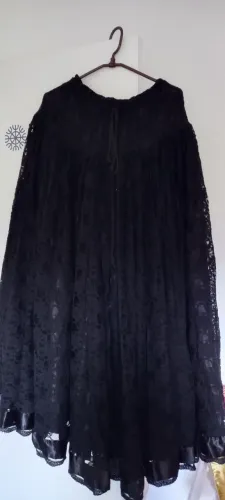 Saia Preta de Renda com forro para Pombagira + Bijuterias e Saco * PRA SAIR HOJE *