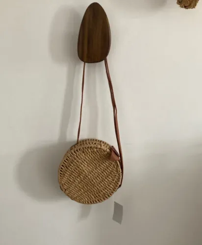 Bolsa de palha redonda 
