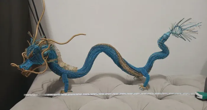 Dragão artesanal em arame - linda peça!