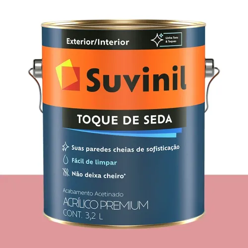 Tinta Acrílica Acetinada Suvinil Boina Rosa 3,2 L