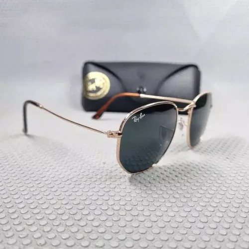 Óculos de Sol Ray-Ban Hexagonal Dourado
