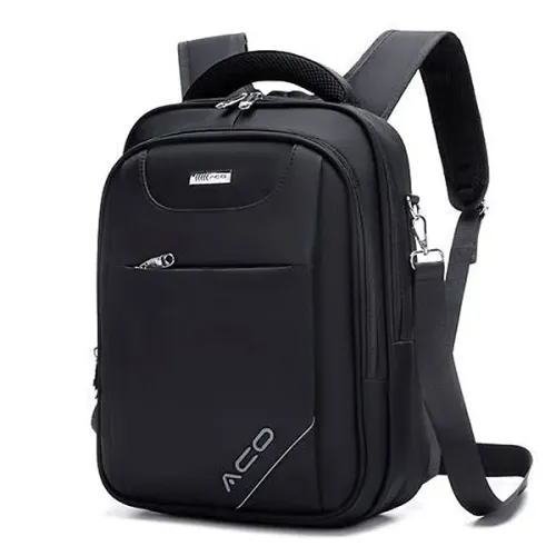 Mochila Para Notebook até 15.6" Unissex à Prova D'Água com Alça Cor Preto - Aco 