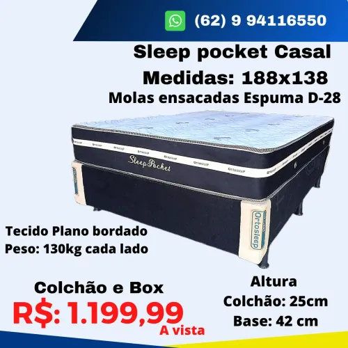 Cama Casal 188x138 Molas Ensacadas promoção