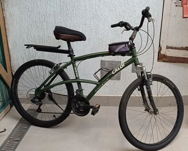 Bicicleta Caloi 500 Confort Masculina Série Limitada Verde Fosco