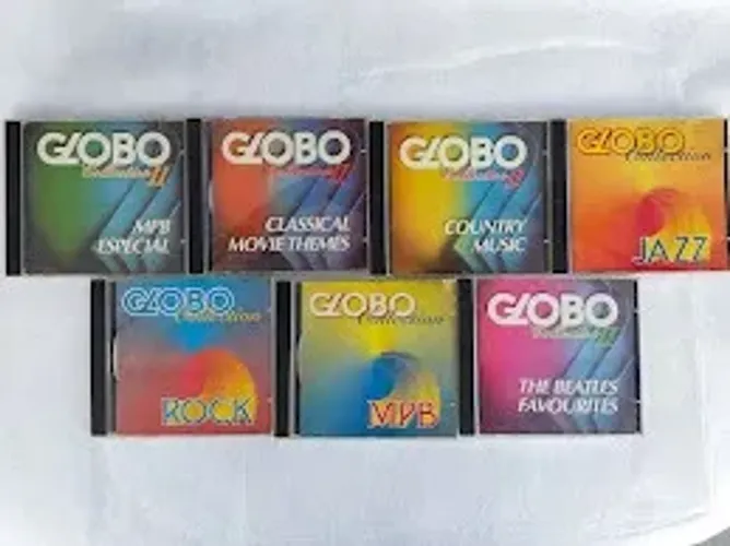 Kit 7 Cds Globo Collection Rock Mpb Jazz Classical Movie Country