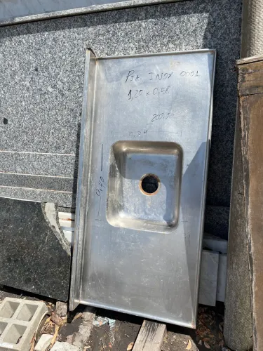 Pia inox 0001 - 1,20m x 0,58 m 