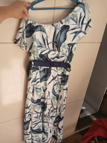 Vestido longo floral tam 44