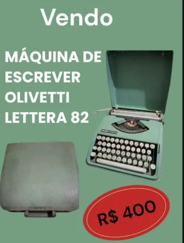 MÁQUINA DE ESCREVER OLIVETTI LETTERA  82